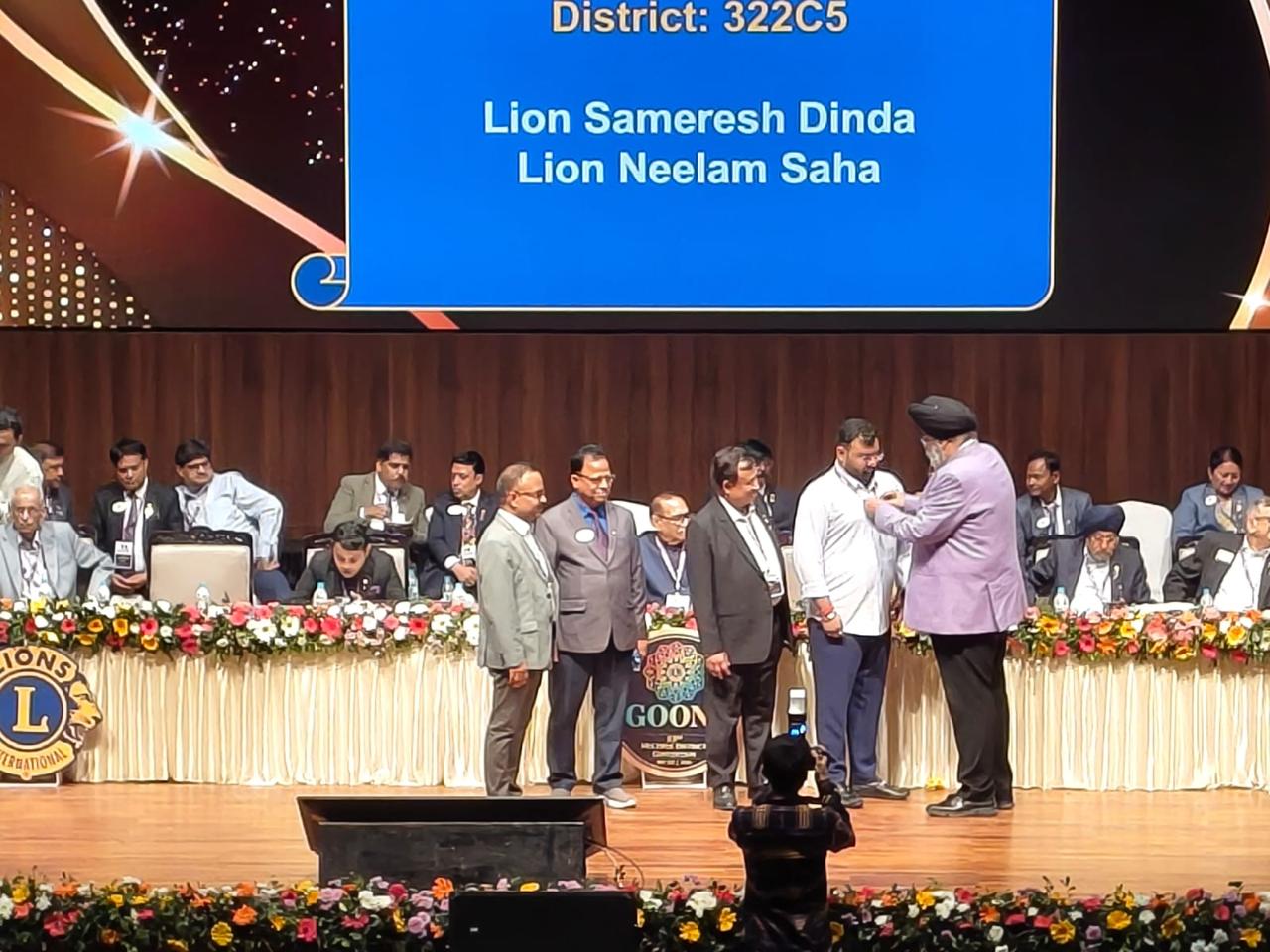 Presentation of Presidential Medal to our Secretary Ln. Pratik Mahapatra
